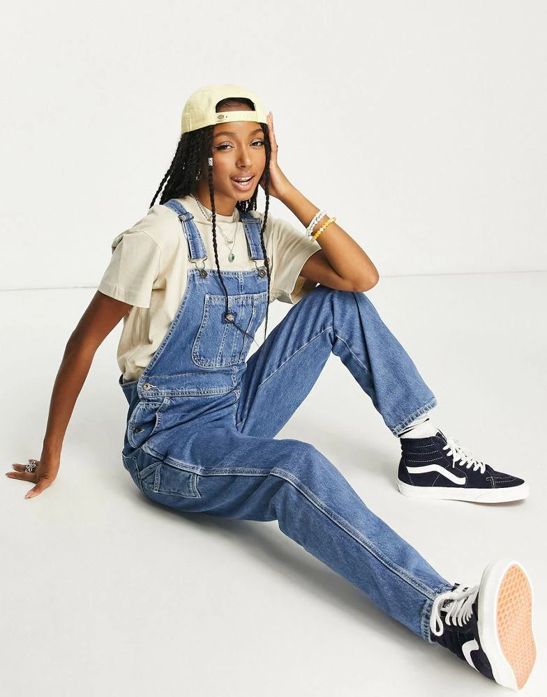 DICKIES Dickies classic denim dungarees in blue 4