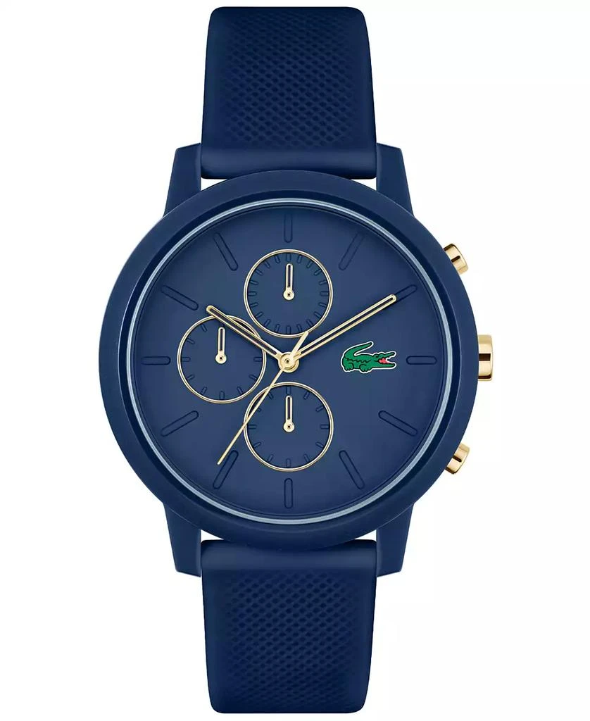 Lacoste Men's L 12.12. Chrono Blue Silicone Strap Watch 43mm 1