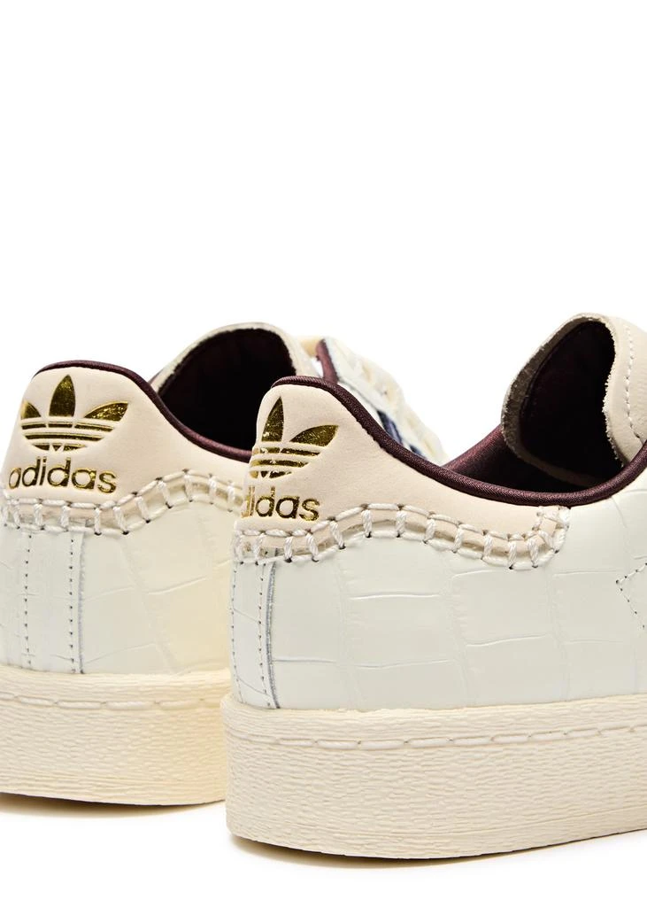 Adidas Superstar crocodile-effect leather sneakers 4