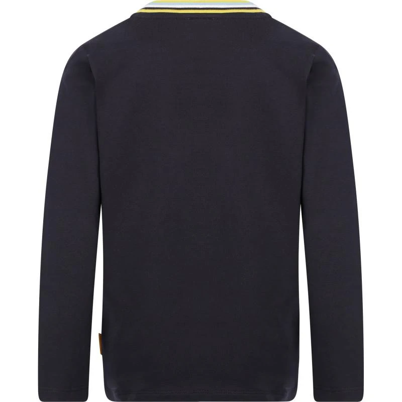Steiff Logo bear in beanie long sleeved t shirt in navy 2