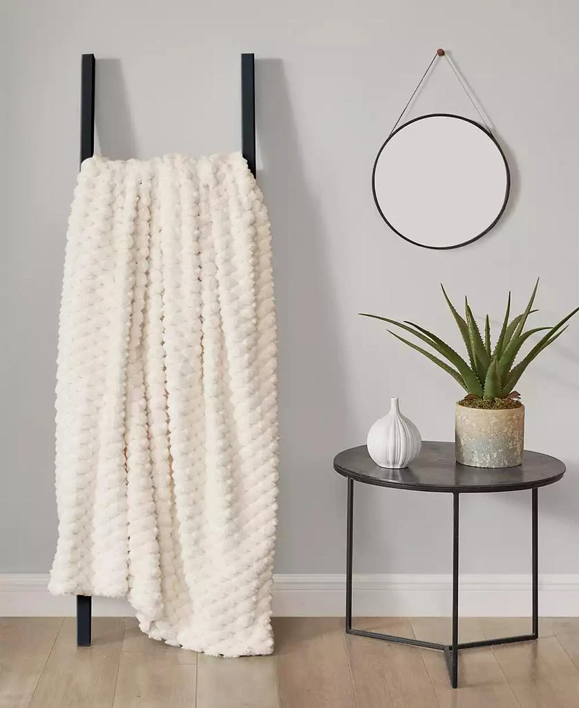 Lucky Brand Pineapple Faux Fur Throw, 50" x 70" 6