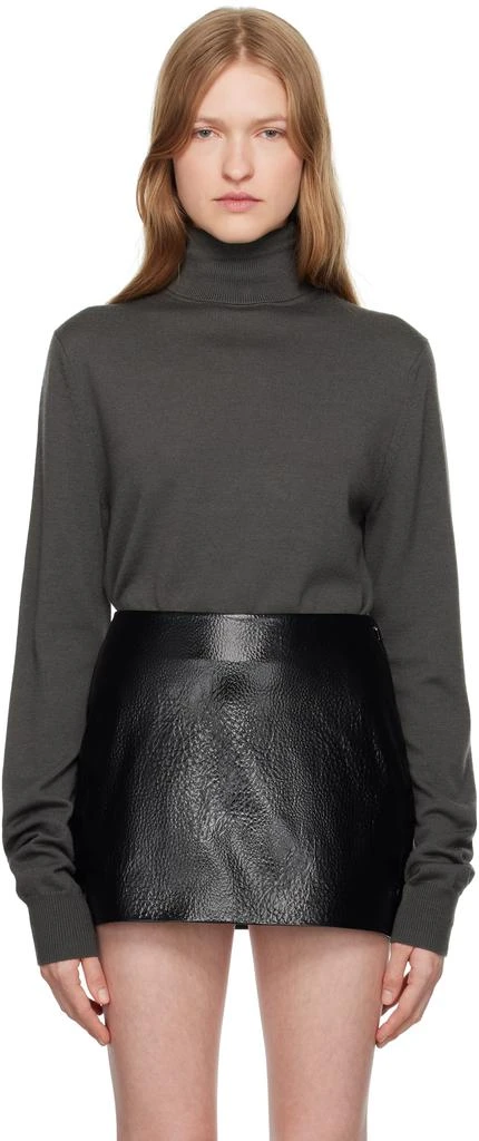 The Frankie Shop Gray Eve Thin Turtleneck 1