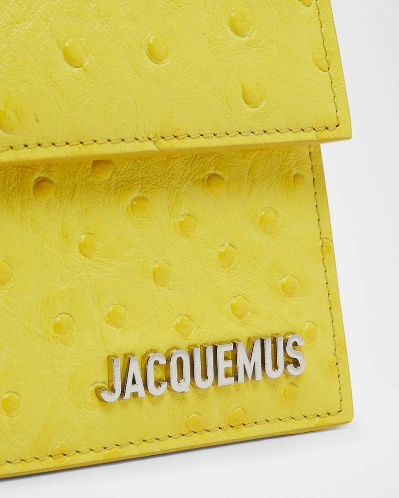 Jacquemus Le Grand Bambino Ostrich-Embossed Crossbody Bag 6