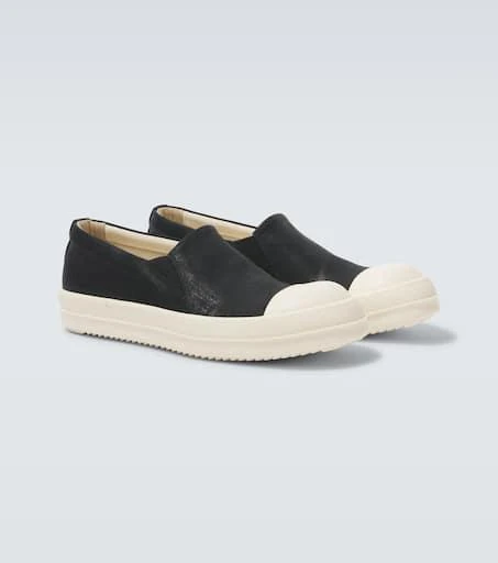 Rick Owens Boat coated denim slip-on shoes 5