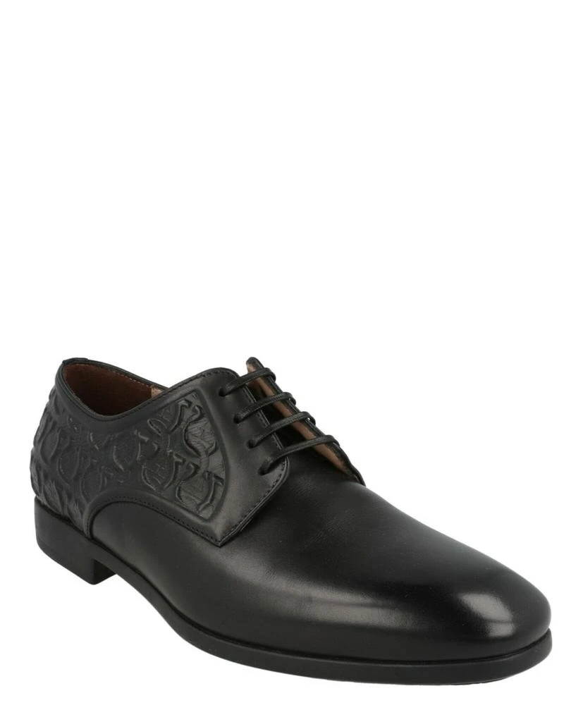 Salvatore Ferragamo Nigel Leather Derby Shoes - Wide Width 2