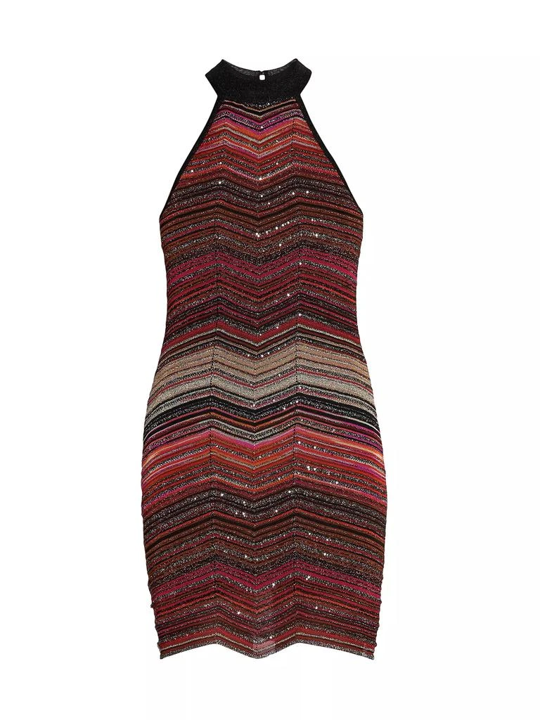 Missoni Shimmer Chevron Halter Minidress 1