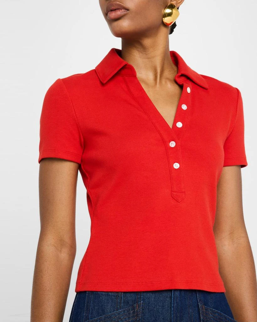VERONICA BEARD Kearney Short-Sleeve Polo Tee 5