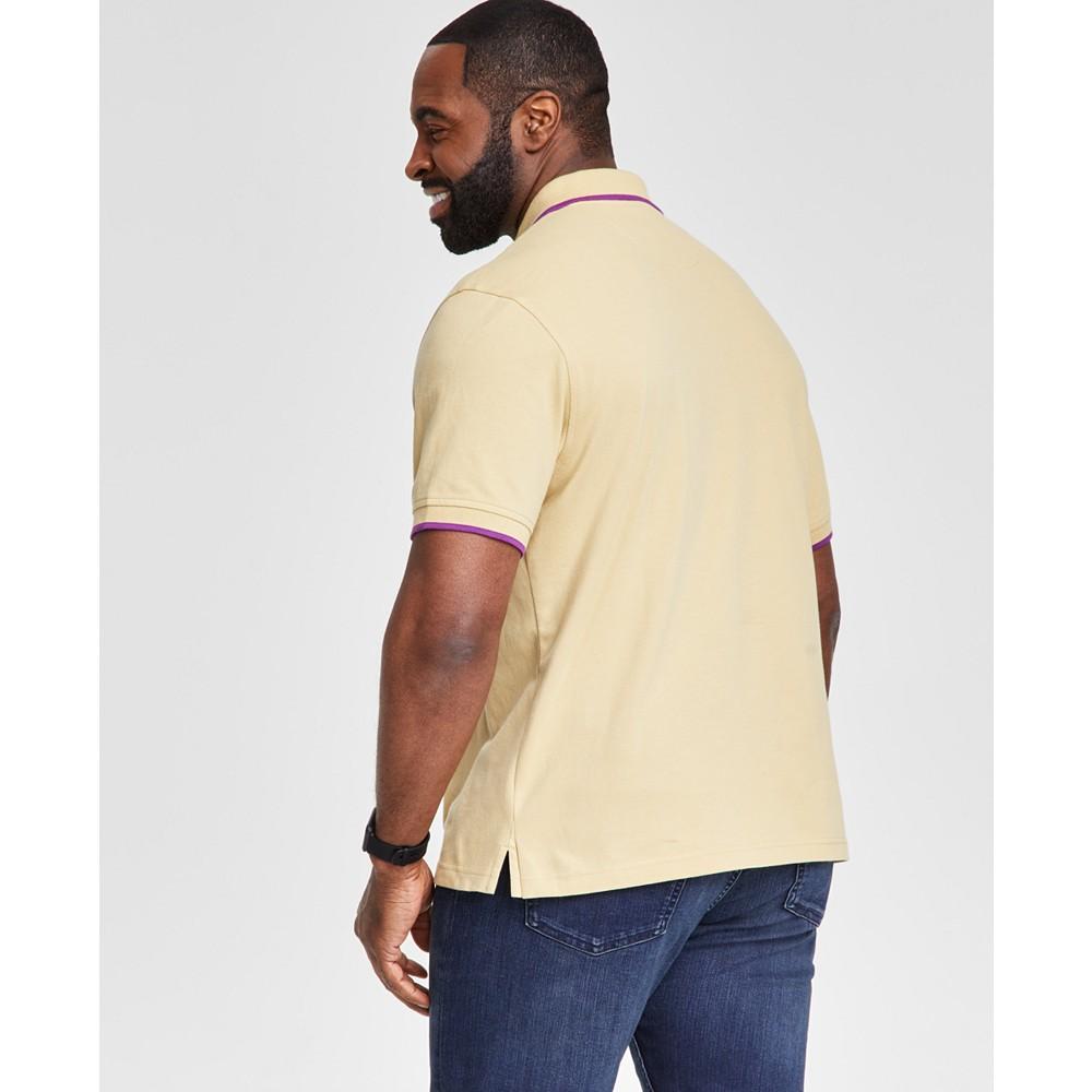 Club Room Men's Regular-Fit Tipped Performance Polo Shirt, Created for Macy's