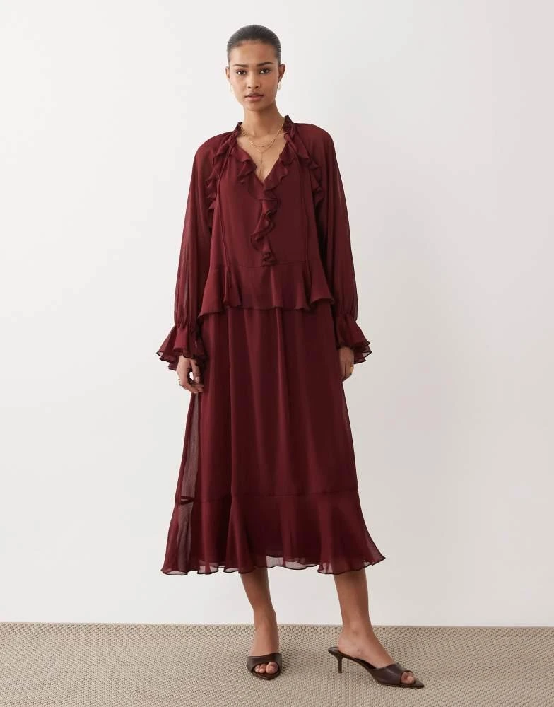 sachin and babi light blue dress Spring Autumn Linen Lndie Folk Dress Woman Embroidery Long Sleeve Dress  Elegant urban White Clothes Dresses for Women GD629 main image 1