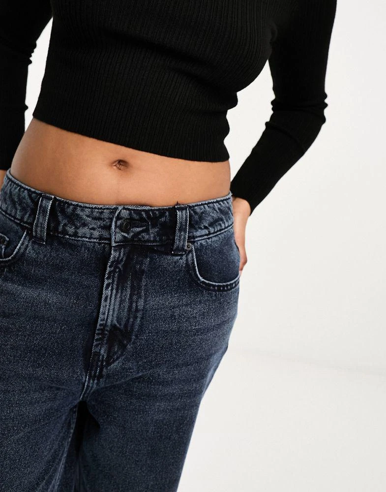 ASOS ASOS DESIGN wide leg dad jeans in blue black 2