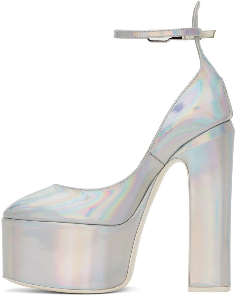 Valentino Silver Tan-Go Platform Heels 3