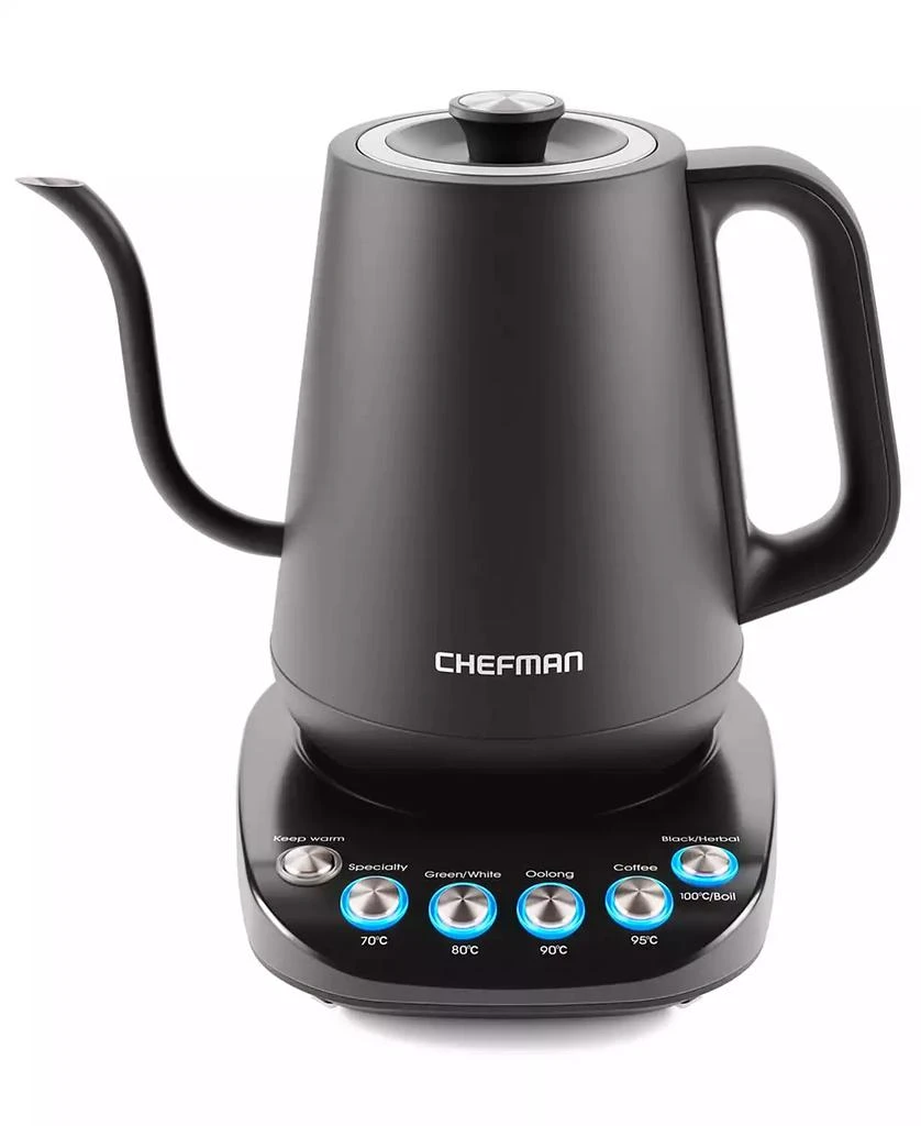 Chefman 0.8L Gooseneck Kettle with 5 Preset Temperatures & Keep Warm Function 1