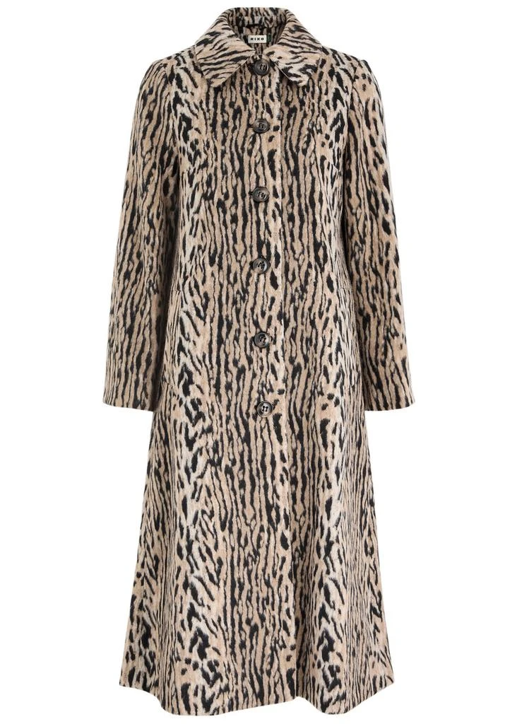 Rixo Milly leopard-print faux fur coat 1