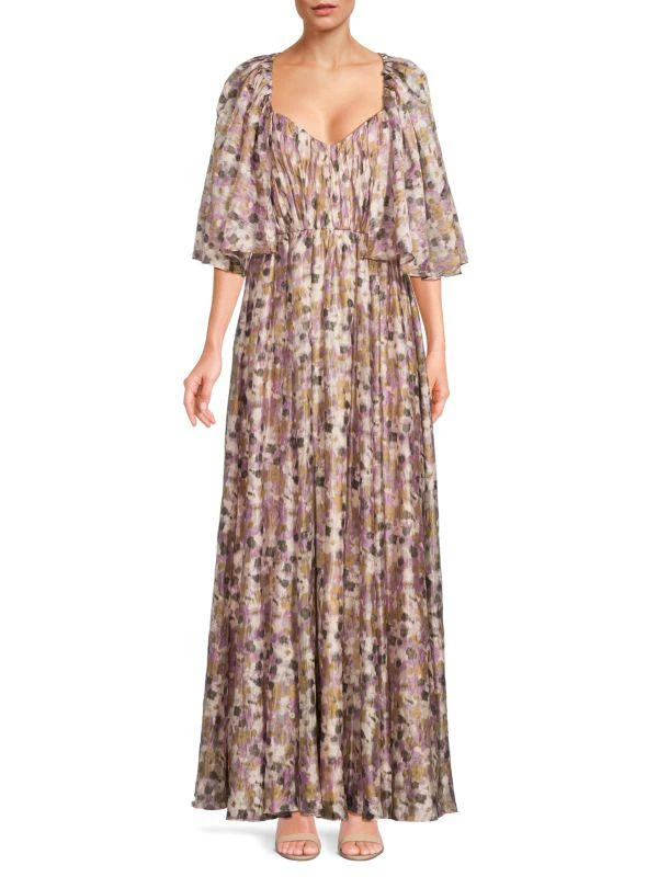 MIKAEL AGHAL Floral Print Gown 1