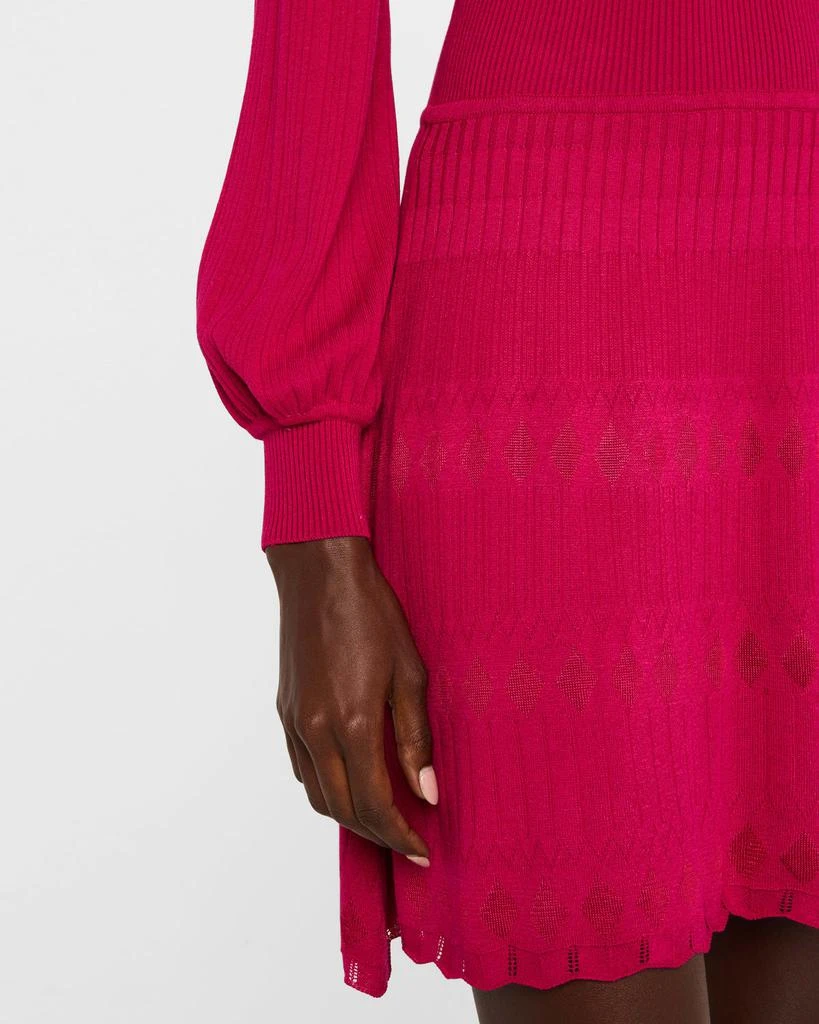 Misook Tonal Textured Fit-&-Flare Knit Mini Dress - Modern Fit 5