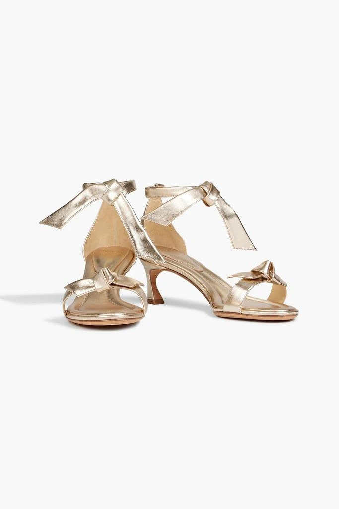 Alexandre Birman Clarita 50 bow-detailed metallic leather sandals 2