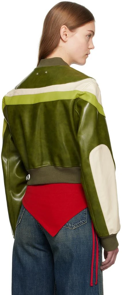 ANDERSSON BELL Green & Beige Lilu Bomber Jacket 3