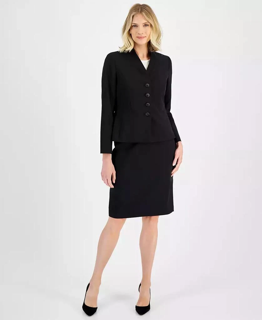 Le Suit Women's Stand-Collar Pencil Skirt Suit, Regular & Petite 1