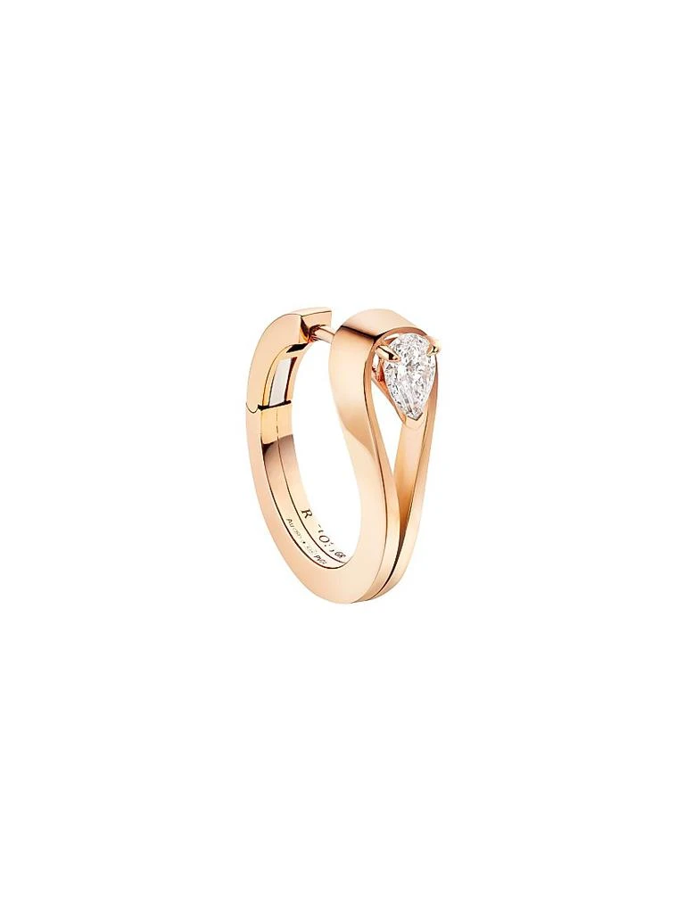 Repossi Serti Inversé 18K Gold & 0.20 TCW Diamond Single Hoop Earring 1