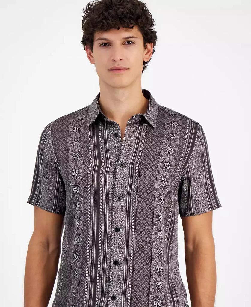 GUESS Men's Mosaic Stripe Shirt 10