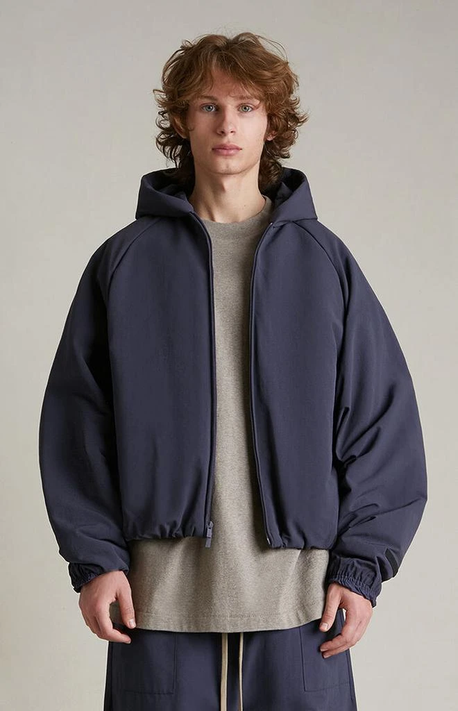 Essentials Marine Military Nylon Hooded Bomber Jacket 2
