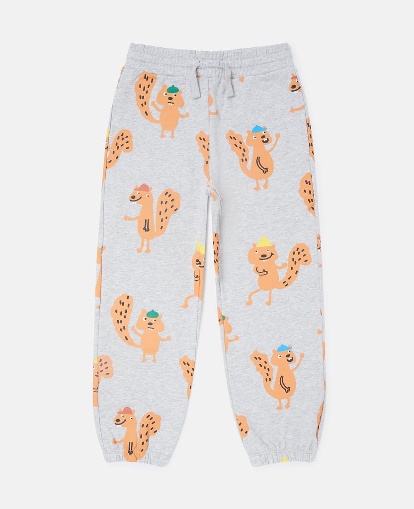 Stella McCartney Stella McCartney - Squirrel Graphic Drawstring Joggers, Grey, Size: 3