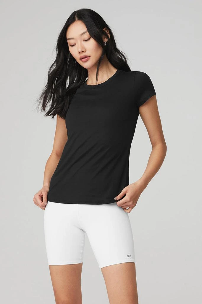 Alo Alosoft Finesse Tee - Black 1
