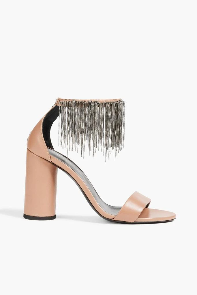 FABIANA FILIPPI Fringed bead-embellished leather sandals 1