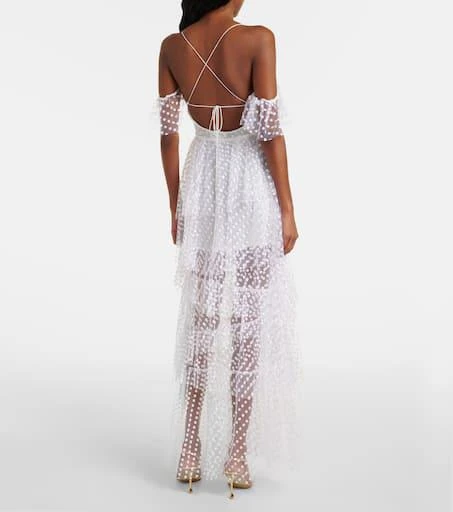 Alexandra Miro Carmen polka-dot tulle maxi dress 3