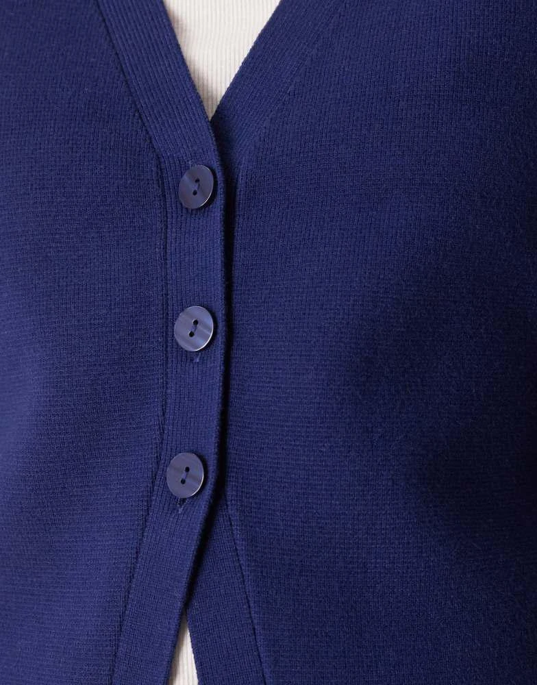 Abercrombie & Fitch Abercrombie & Fitch button through cardigan in navy 3