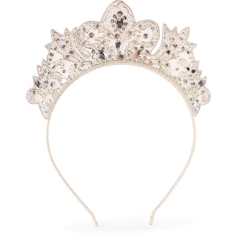 Tutu Du Monde Rhinestone hairband crown in beige