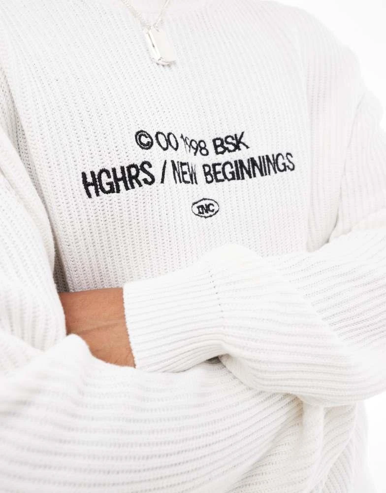 Bershka Bershka HGHRS sweatshirt in white 3