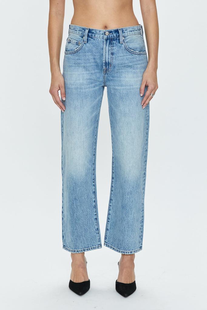 Pistola Denim Lexi Mid Rise Bowed Straight - Bowie