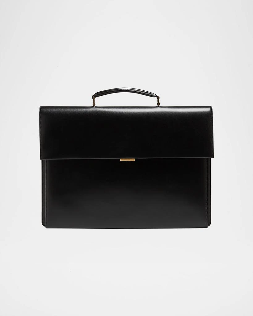 Yves Saint Laurent Men's Smooth Leather Briefcase 1