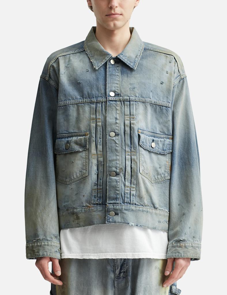ANCELLM DAMAGE DENIM JACKET TYPE-2 - Jackets - Free Shipping ANCELLM DAMAGE DENIM JACKET TYPE-2 - Jackets - Free Shipping