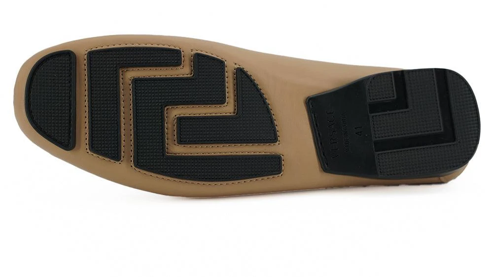 Versace Versace Beige Calf Leather Loafers Shoes 4