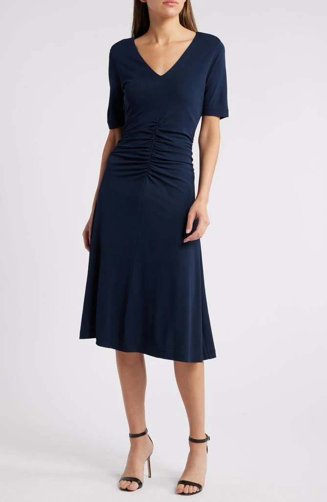 Erina Ruched Knit Dress  On Sale Now with Up to 84% Off | Discover  Exclusive Deals & Savings at BeyondStyle  Authentic Hugo Boss clothing |women|dresses|dress|female with Limited-Time Discounts, Free Shipping, and