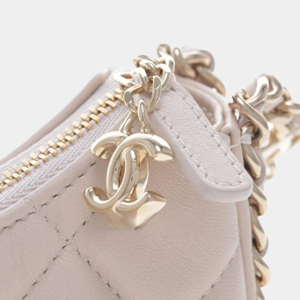 Chanel Chanel Light Beige Leather Mini Hobo Bag 8