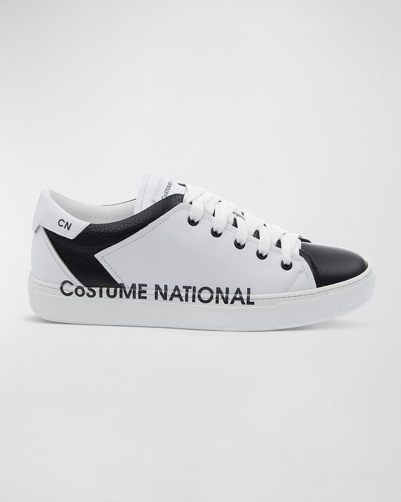 Costume National Men's Logo Bicolor Low-Top Sneakers