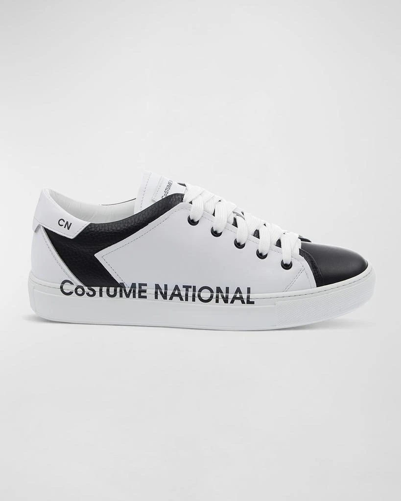 Costume National Men's Logo Bicolor Low-Top Sneakers 1