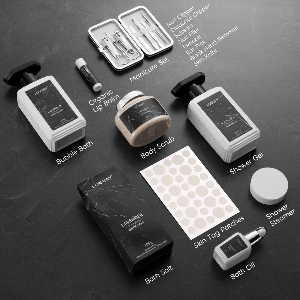 Lovery Lavender Birthday Gift Basket, Bath and Body Gift, 18 Piece 2