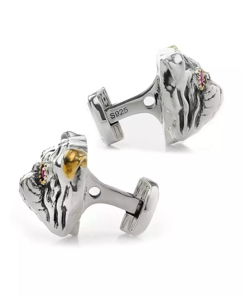 Ox and Bull Trading Co. Men's Sterling Silver English Bulldog Cufflinks 3