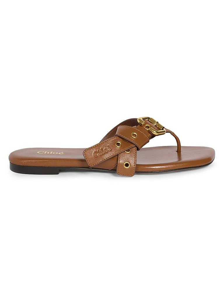 Chloé Mae Leather Thong Sandals 1
