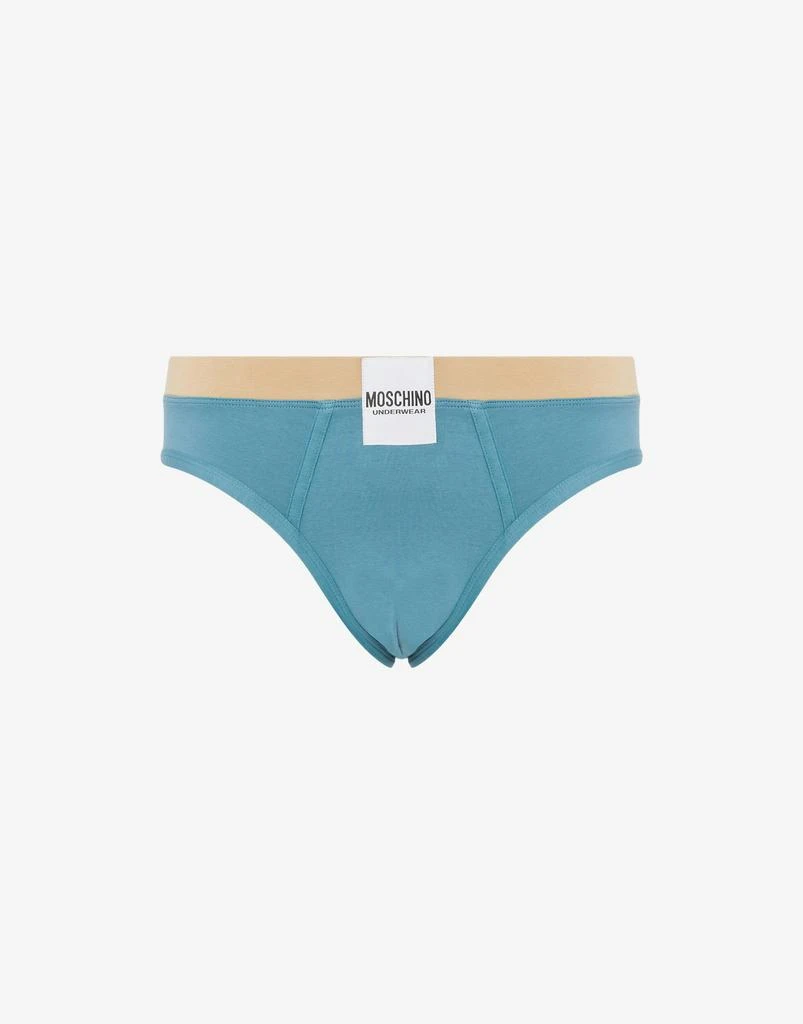 Moschino Stretch Jersey Slip With Logo Label 1