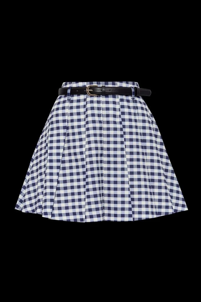 Self Portrait Self-Portrait Checked Pleated Mini Skirt 1