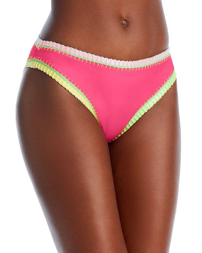 Platinum inspired by Solange Ferrarini Crochet Trim High Waist Bikini Bottom 1