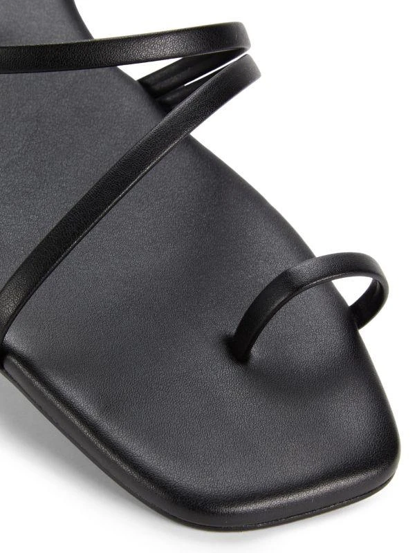 Saks Fifth Avenue ​Catania Strappy Metallic Flat Sandals 6