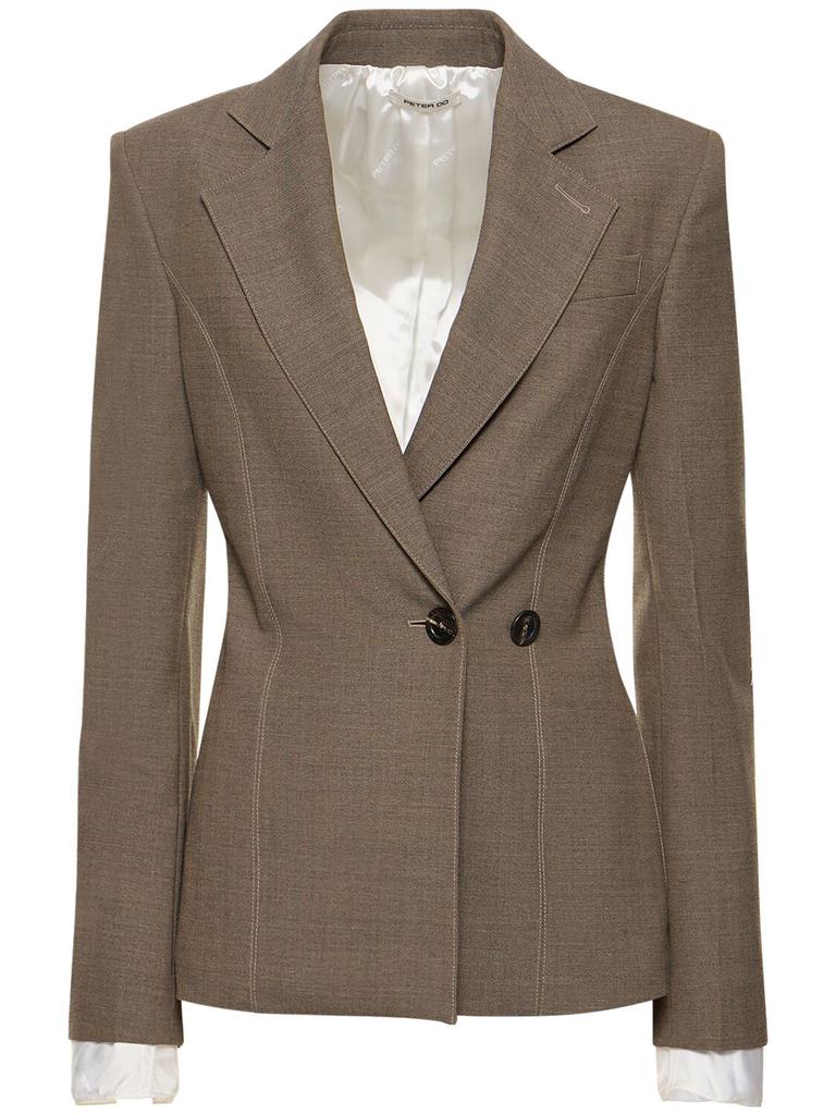 PETER DO Wool Blend Side Button Blazer