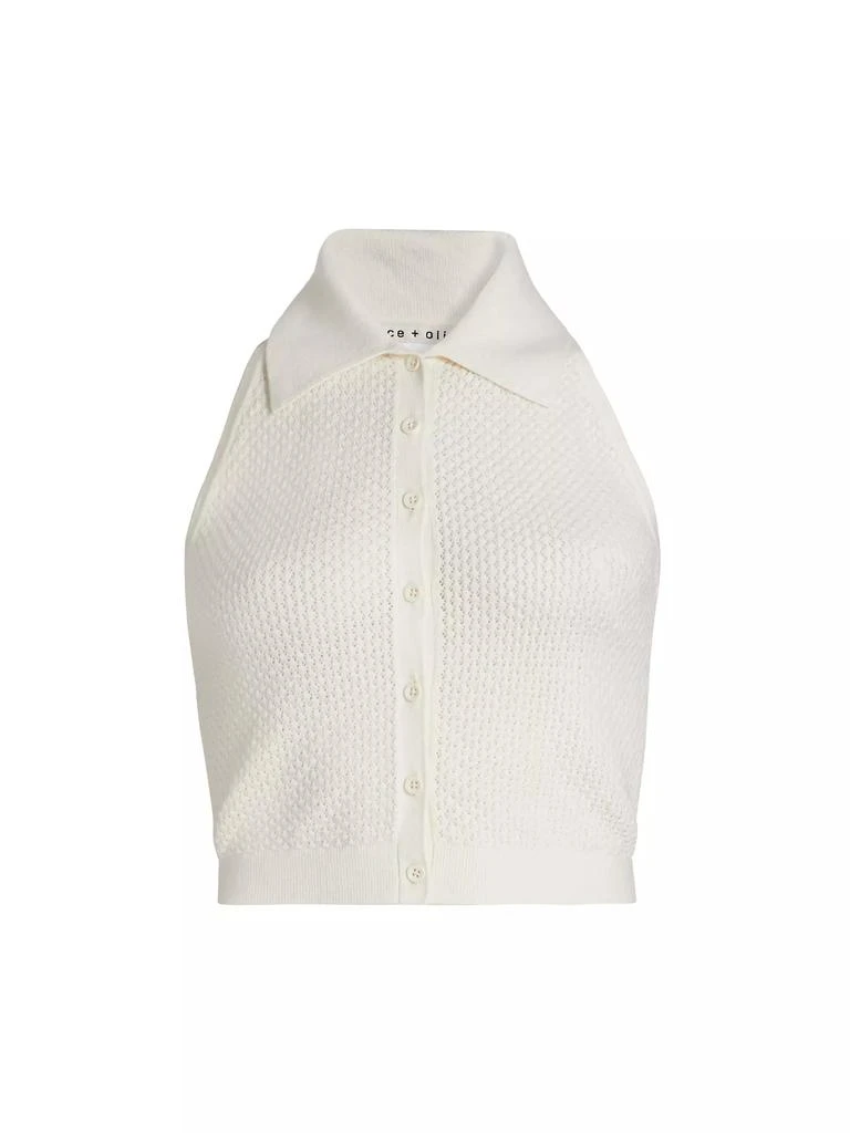 Alice + Olivia Miles Pointelle Knit Tank 1