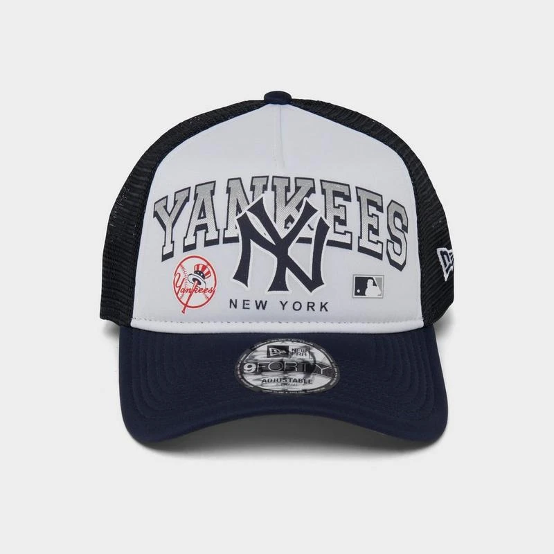 New Era New Era New York Yankees MLB Retro Wordmark 9FORTY Trucker Hat 3